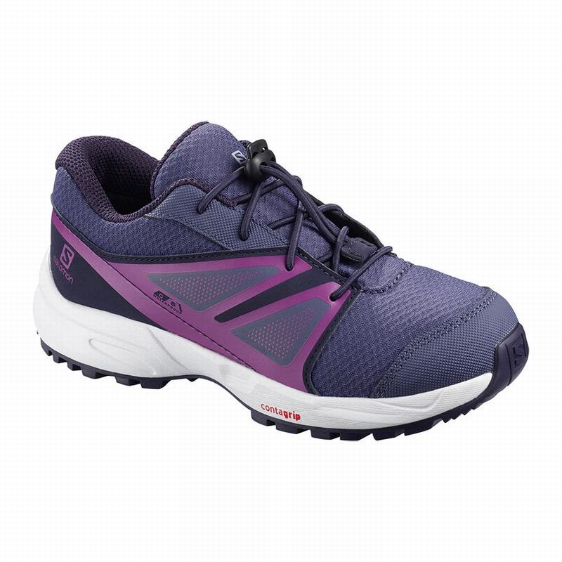 Salomon SENSE CLIMASALOMON™ WATERPROOF Zapatillas De Running Niños - Azules - Colombia (38065-AQNF)